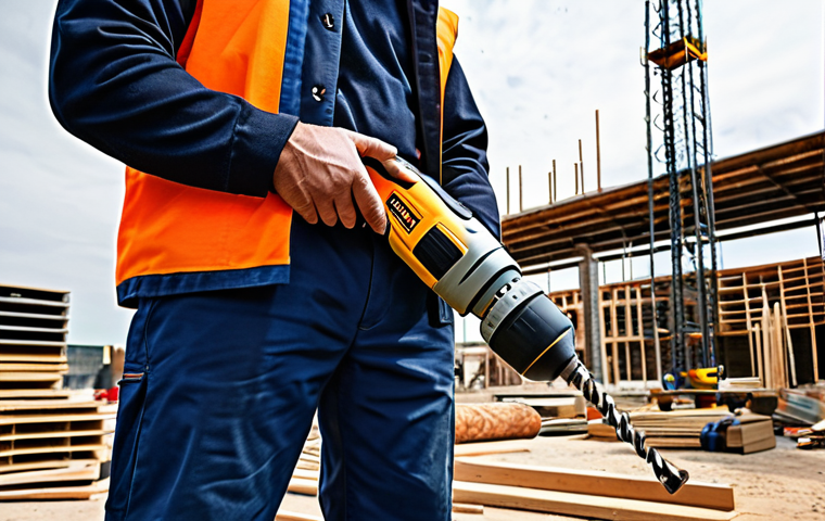 **

"A professional technician, fully clothed in appropriate work attire, demonstrating a modern cordless power drill on a construction site, surrounded by building materials, safe for work, perfect anatomy, natural proportions, professional photography, high quality, family-friendly."

**